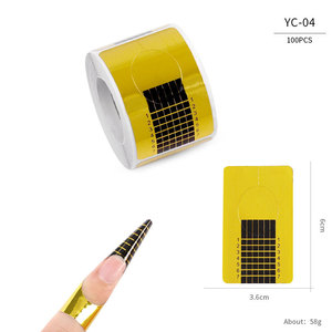 Lot de 100 autocollants en papier pour formes d'ongles irrégulières, pour extension de gel UV, manucure, outils de salon de nail art, vente en gros, stock disponible - Product Image 5