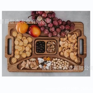 เขียงไม้อะคาเซียสี่เหลี่ยมแผ่นขนมปังผลไม้ชีสอเนกประสงค์ทำเอง - Product Image 1