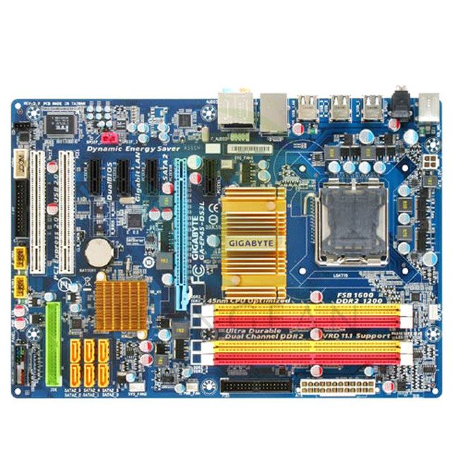 GA-EP45-DS3L Desktop Motherboard P45 Socket LGA 775 for Core 2 Pentium D DDR2 16G DDR3 ATX Original Used