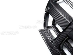 Parrilla Delantera Estilo CSL para BMW G80 M3 G82 G83 M4 2021 2022 2023, Parrilla Delantera con Aspecto de Fibra de Carbono, Negro Brillante - Product Image 5