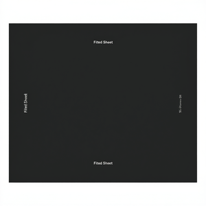 Sábana Ajustable 100% Algodón Negra Alemánica Individual 90x200cm - Product Image 3