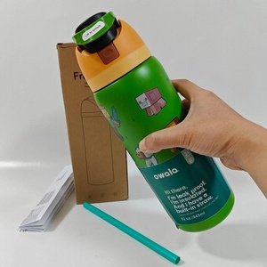 <span class=keywords><strong>Botella</strong></span> Termo de Agua de Acero Inoxidable O-wala FreeSip de 32oz, Edición <span class=keywords><strong>Minecraft</strong></span> Verde, con Pajita, Libre de BPA, para Viajes - Product Image 4