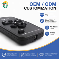 Télécommande TV Android 11 haute performance avec indicateur LED et fonction de personnalisation, contrôleur IR RF de remplacement