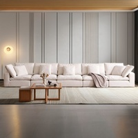 Salon de luxe villa couverture amovible sectionnel nuage canapé ensemble de meubles canapé modulaire