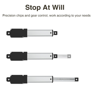 Nhỏ gọn <span class=keywords><strong>12V</strong></span>/24V IP54 tuyến tính thiết bị truyền động DIY Mini Điện tuyến tính chuyển động thiết bị truyền động 150 mét đột quỵ 0.6 inch/s tốc độ 60n/14lb <span class=keywords><strong>DC</strong></span> động cơ - Product Image 5