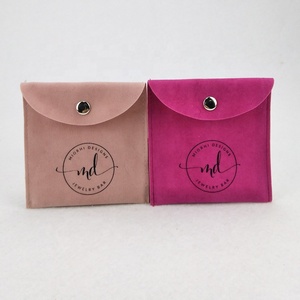 Bolsa de Terciopelo Personalizada con Logotipo para Regalo, Bolsa de Embalaje para Joyería, Bolsa Pequeña de Gamuza con Solapa para Exhibición de Joyas - Product Image 5