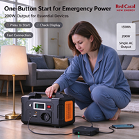 Inverter Gelombang Sinus Murni MPPT Baterai Lithium Ion Portabel 200W (151Wh) Laris Manis, Stasiun Daya Eksternal, Pengisian Daya Mobil