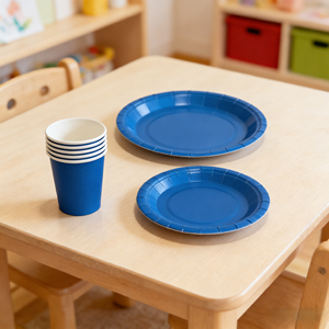 ชุดอุปกรณ์จัดงานเลี้ยงสีพื้น DAMAI ชุดจานชามกระดาษสีพื้นแบบใช้แล้วทิ้ง ขนาด 7 นิ้ว 9 นิ้ว พร้อมถ้วยกระดาษและผ้าเช็ดปาก - Product Image 5