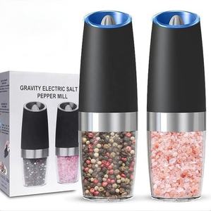 Nuova <span class=keywords><strong>casa</strong></span> portatile e cucina automatica Spice Mill gravità elettrico pepe e sale Set con Led blu - Product Image 1
