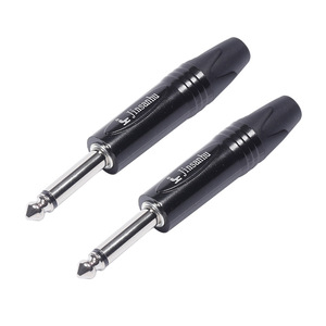 Jinsanhu 6.35mm Phone Plug 2 Pin Mono Audio Connector For <b>Speaker</b> <b>Microphone</b> Guitar Audio Equipment - Product Image 2