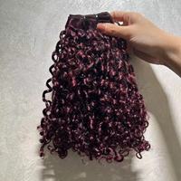 Extensions de cheveux bouclés Double Drown Pixie, vente en gros d'usine, tissages de cheveux vierges bruts pour extensions capillaires