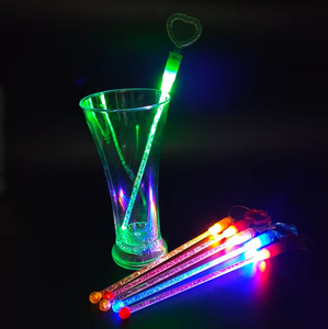 Hot-bán nhấp nháy Cocktail khuấy nhựa uống khuấy đám cưới nhấp nháy muddler thanh công cụ tùy chỉnh uống khuấy với LED - Product Image 4