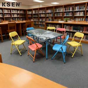 Escritorio de lectura multifuncional de madera para niños, mesa plegable para actividades, aprendizaje, estudio y juego, juego de mesa y silla para niños KC-TC0085 - Product Image 6