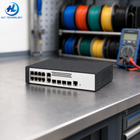 Switch de Red Ethernet Administrado Gigabit PoE+ de 12 Puertos 5735S-L12P4S-A con 4 Puertos SFP de Enlace Ascendente para Empresas, Alimentación a Través de Ethernet