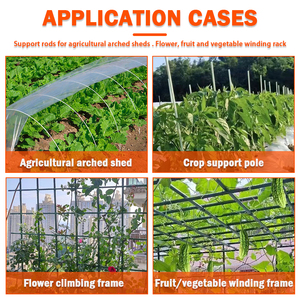 Venta al por mayor varilla de fibra de vidrio de alta resistencia pequeño arco cobertizo tubo construcción agrícola fibra de vidrio soporte corte personalizado - Product Image 5