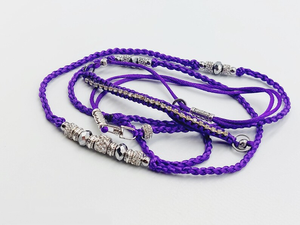 Perro pequeño hecho a mano Expo Dog Show Showlead con cristal de calcedonia y cuentas de diamantes de imitación - Product Image 4