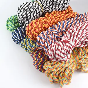 Deepeel KY338 6毫米DIY工艺编织装饰绳抽绳带扭曲棉绳麻绳圆形棉绳