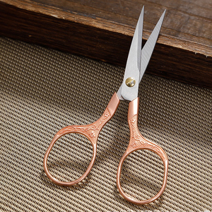 Tesoura Vintage de Precisão com Borda Lisa, Cabo de Liga de Zinco, Tesoura Mini Retro de Grau Industrial para Bordado em Aço Inoxidável - Product Image 4