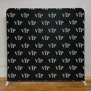 Portable Easy Set Up Straight Backdrop Stand with Dye sublimated graphics For Wedding backdrops Birthday Party Trading show