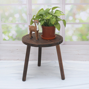 Support de plante rond en bois massif Yingluo, pour intérieur et extérieur, support pour pot de fleurs, petite, moyenne et grande taille - Product Image 1