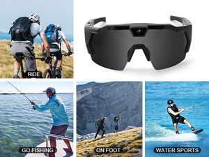 आउटडोर साइकिलिंग एचडी मिनी कैमरा धूप का चश्मा विंडप्रूफ और सनप्रूफ गोल्स - Product Image 6