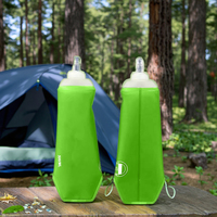 Bouteille d'eau de course pliable personnalisée en PVC TPU matériau écologique Portable pliable Valve de morsure de course Flasque souple de cyclisme