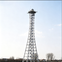 Plateforme de montage d'équipement pour tour de télécommunications en treillis galvanisé à chaud Q355B de 10m, 15m, 20m pour tour de radar météo de défense côtière