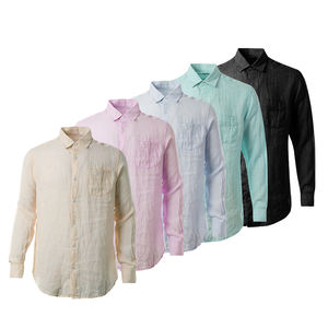 Camicie <span class=keywords><strong>di</strong></span> <span class=keywords><strong>lino</strong></span> da <span class=keywords><strong>uomo</strong></span> Pure all'ingrosso 2021 ottieni campioni gratuiti in tessuto <span class=keywords><strong>di</strong></span> popeline Casual a maniche corte a maniche lunghe fornito in fabbrica - Product Image 1