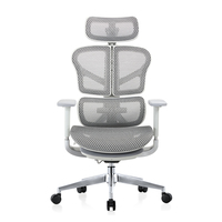 Chaise de bureau ergonomique exécutive moderne à dossier divisé pivotant réglable entièrement en maille avec repose-pieds
