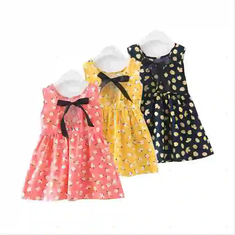 Wholesale pure cotton patchwork summer baby girl dresses High quality children's clothing dresses