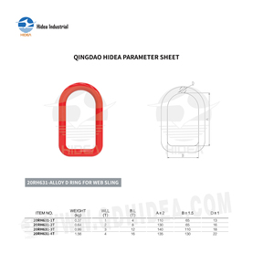 Accessoires de remorquage durables HIDEA pour la mise en rigging, Anneau en D en acier allié plastifié G80 pour sangle de levage - Product Image 5