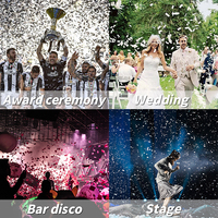 SHTX Offre Spéciale Canon à Confettis Portable 6 Coups LED RGB Sans Fil pour DJ, Bar, Fête, Scène - Lanceur Électrique LED