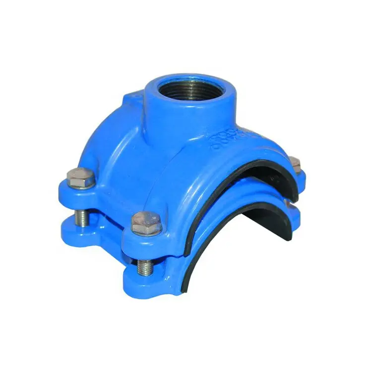 Ductile Iron Pipe Sattel Tee Clamp DI Sattel mit verschraubtem Ast für PVC-Rohr