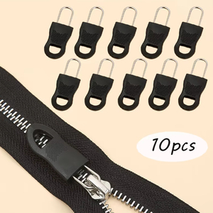 10 pièces remplacement fermeture éclair tirer extracteur fin ajustement corde étiquette vêtements Zip fixateur boucle cassée Zip cordon onglet sac <span class=keywords><strong>valise</strong></span> sac à dos <span class=keywords><strong>tente</strong></span> - Product Image 1