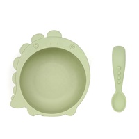 Ensemble de bols d'alimentation pour bébé en silicone de qualité alimentaire, bol pour nourrissons avec cuillère souple, bol à dîner réutilisable, logo personnalisé