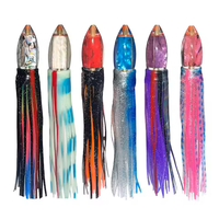 Nouveau haut clair 9 "gros jeu résine leurres à la traîne Marlin thon leurres à la traîne avec jupe souple pêche à la traîne en haute mer