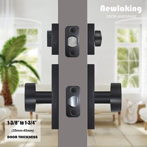 Kenop Pintu Perak Berkilau Sederhana dan Unggul dengan <span class=keywords><strong>Set</strong></span> Kunci Silinder Tunggal <span class=keywords><strong>Deadbolt</strong></span>, Dioperasikan dengan Kunci, Anti Maling - Product Image 4