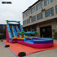 Toboggan aquatique gonflable Heyhail de couleur marbre avec matériau en PVC pour les fêtes en plein air, les jardins d'enfants, les parcs résidentiels et les parcs sportifs