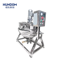 Chaudière industrielle en acier inoxydable HUNDOM pour la cuisson de confitures, mélangeur de bouilloire de cuisson, fabricant de soupe industrielle au gaz