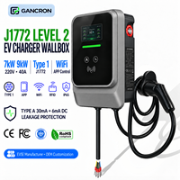 Chargeur EV de niveau 2 J1772, 40 ampères, 7 kW, 9 kW, 220 V, type 1, station de recharge extérieure intelligente américaine pour véhicules électriques