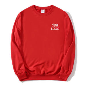 Couleur unie Léger À Manches Longues Français Terry Sweat Coton Polyester Ras Du Cou Blancs En Gros Logo Imprimé - Product Image 2