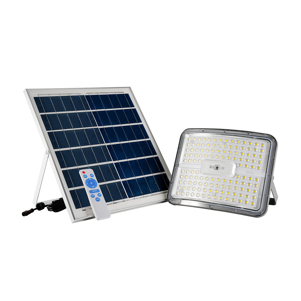 Outdoor LED Flood Light Solar Powered With Remote and Reflector Enhancement