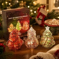 Jouet Squishy de Noël en poudre d'or et maltose - Jouet anti-stress à paillettes et sequins à presser - Jouets à presser Fidgets