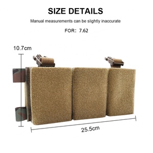 SINAIRSOFT Tactical Triple Magazine Pouch <b>Hook</b> Loop Panel for 5.56 7.62 Mag Pouches Tactical Placard Chest Rig - Product Image 2
