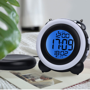 Bán buôn kép Thêm Loud rung Led ngủ huấn luyện viên thức dậy điện tử kỹ thuật số phòng ngủ thông minh đồng hồ báo thức với lịch - Product Image 2