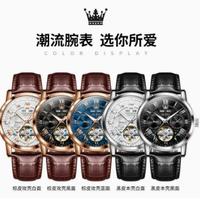   Montres mécaniques automatiques originales 6668, aiguilles lumineuses, étanches, calendrier, tourbillon, montre-bracelet pour hommes, Montre Relojes