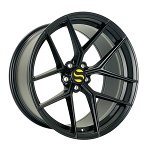 Jantes forgées Deep Concave 6061-T6 5x112 5x120 18 19 20 21 22 23 24 pouces Noir brillant brossé pour BMW M Porsche - Product Image 2