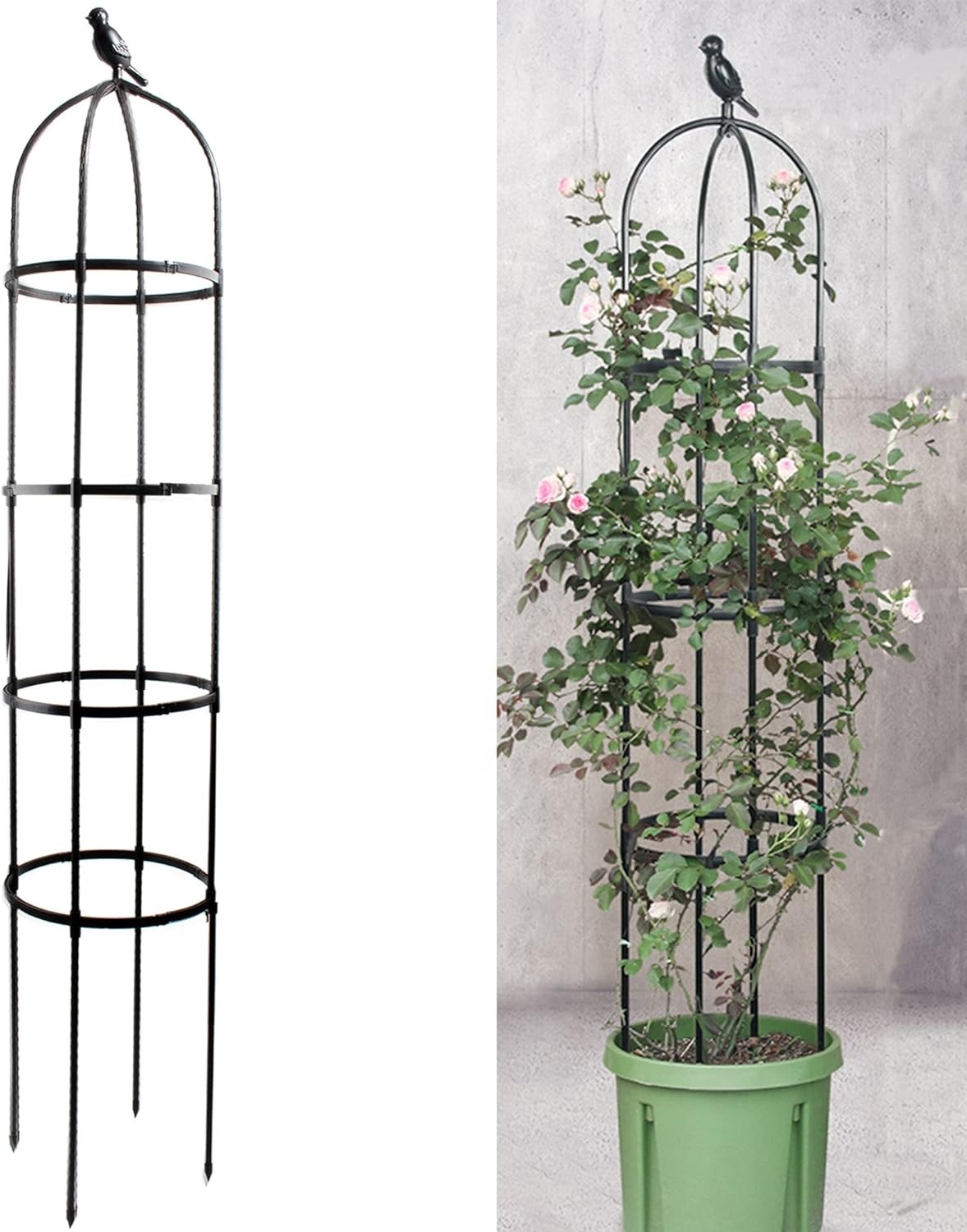 1,8 m Rostfreie Kunststoffbeschichtete Metall-Pflanzensttzen Obelisk- Rankgitter fr Topfpflanzen Rankgitter fr Rosen und Clematis| Alibaba.com