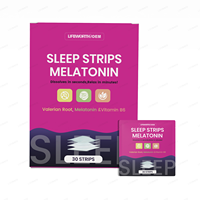 LIFEWORTH Bandes buvables de mélatonine 5mg pour un sommeil rapide et une relaxation nocturne