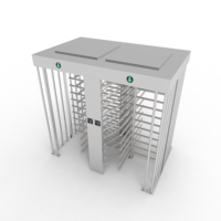 Torniquete de Altura Completa RFID de Acero Inoxidable para Control de Acceso en Exteriores con Protección IP54 y Operación Bidireccional para Estadios